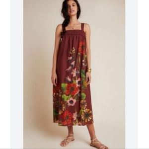 Maeve Burgundy Floral Maxi Dress